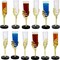 4E's Novelty Skeleton Hand Flutes 12 Pack, 2.7oz Clear Plastic Halloween Goblets, BPA-Free Skeleton Cocktail Cups, Wine & Shot Glasses for Halloween Parties, Pirate Parties, Spooky Drinkware & Party Supplies